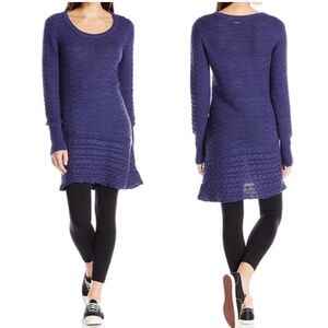prAna NWT Women’s Felicia Tunic In Indigo Gray Long Sleeve Organic Cotton Sz.L